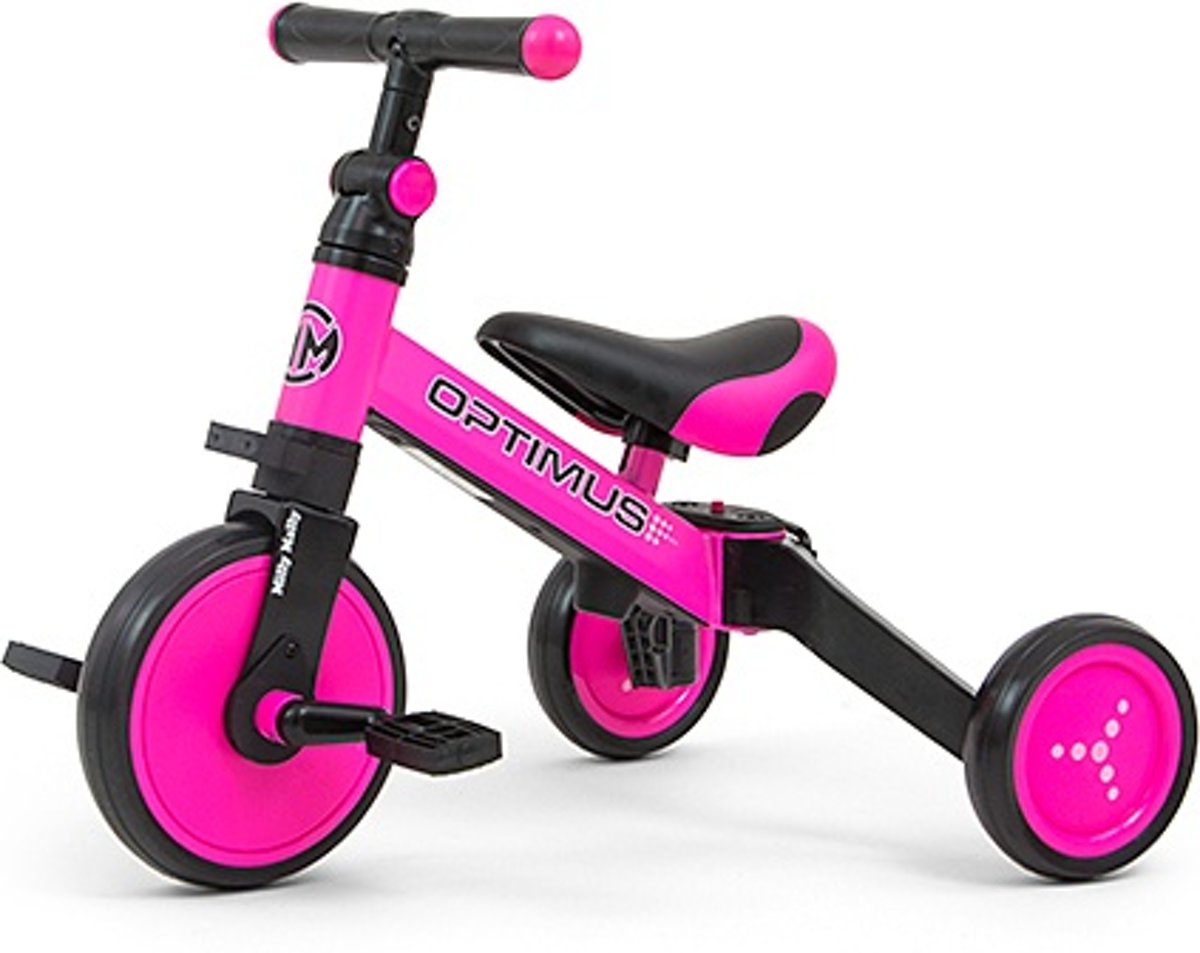 Milly Mally Optimus 3-in-1 - Loopfiets - Jongens en meisjes - Roze