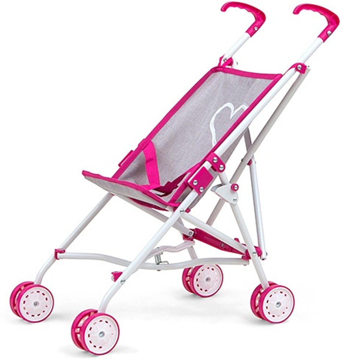 Milly Mally Poppenwagen Julia Prestige 54 Cm Roze/grijs