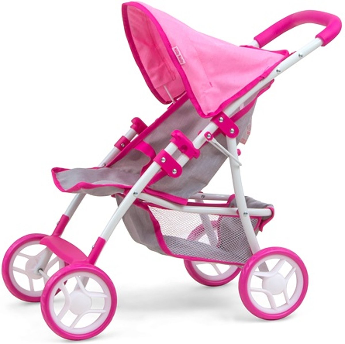 Milly Mally Poppenwagen Natalie Prestige 54 Cm Roze/grijs