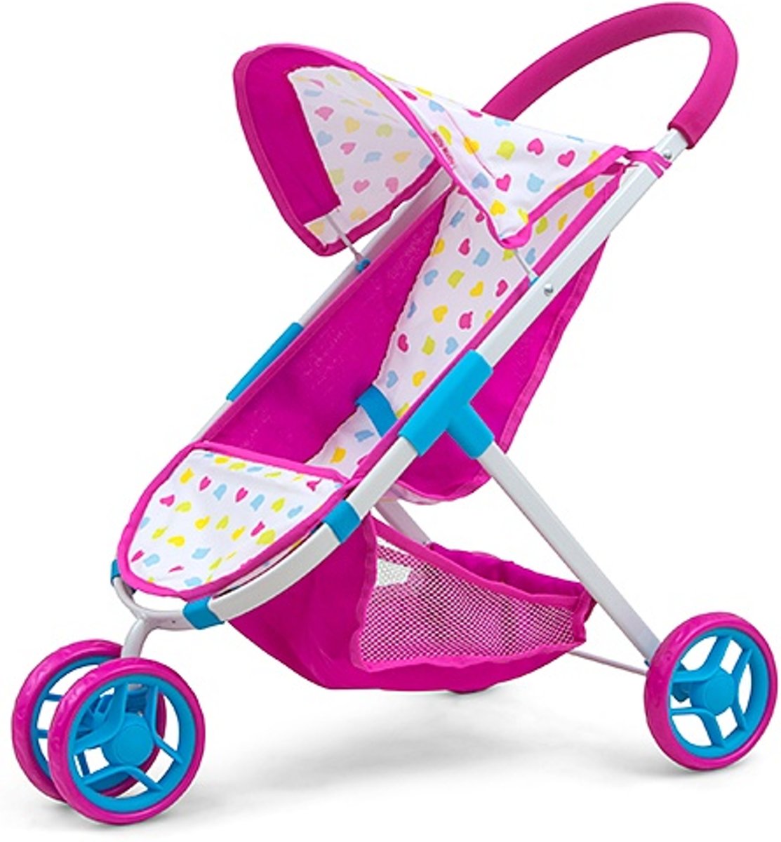 Milly Mally Poppenwagen Susie Candy 63 Cm Roze/blauw