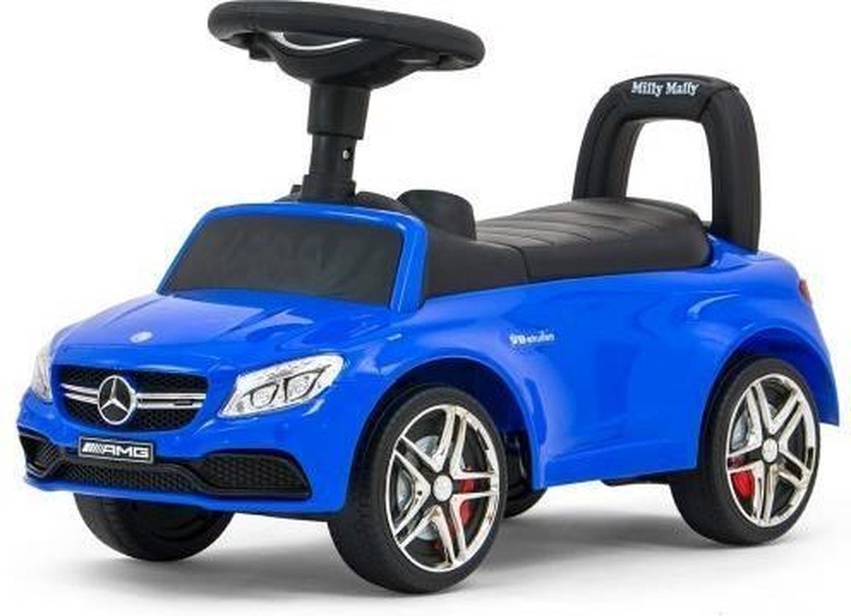 loopauto Mercedes junior 63 x 28 x 38 cm staal blauw