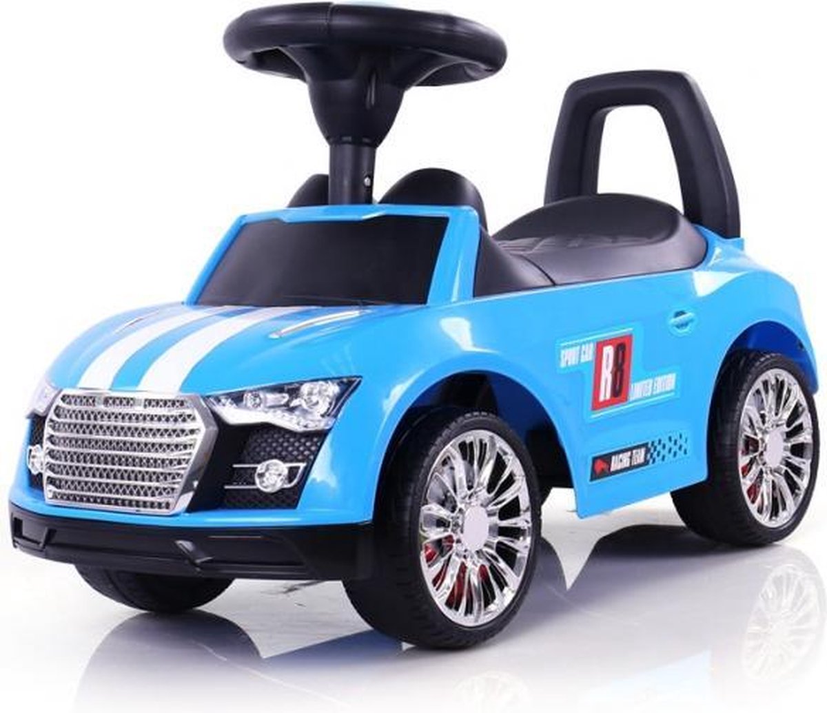 loopauto raceauto junior blauw