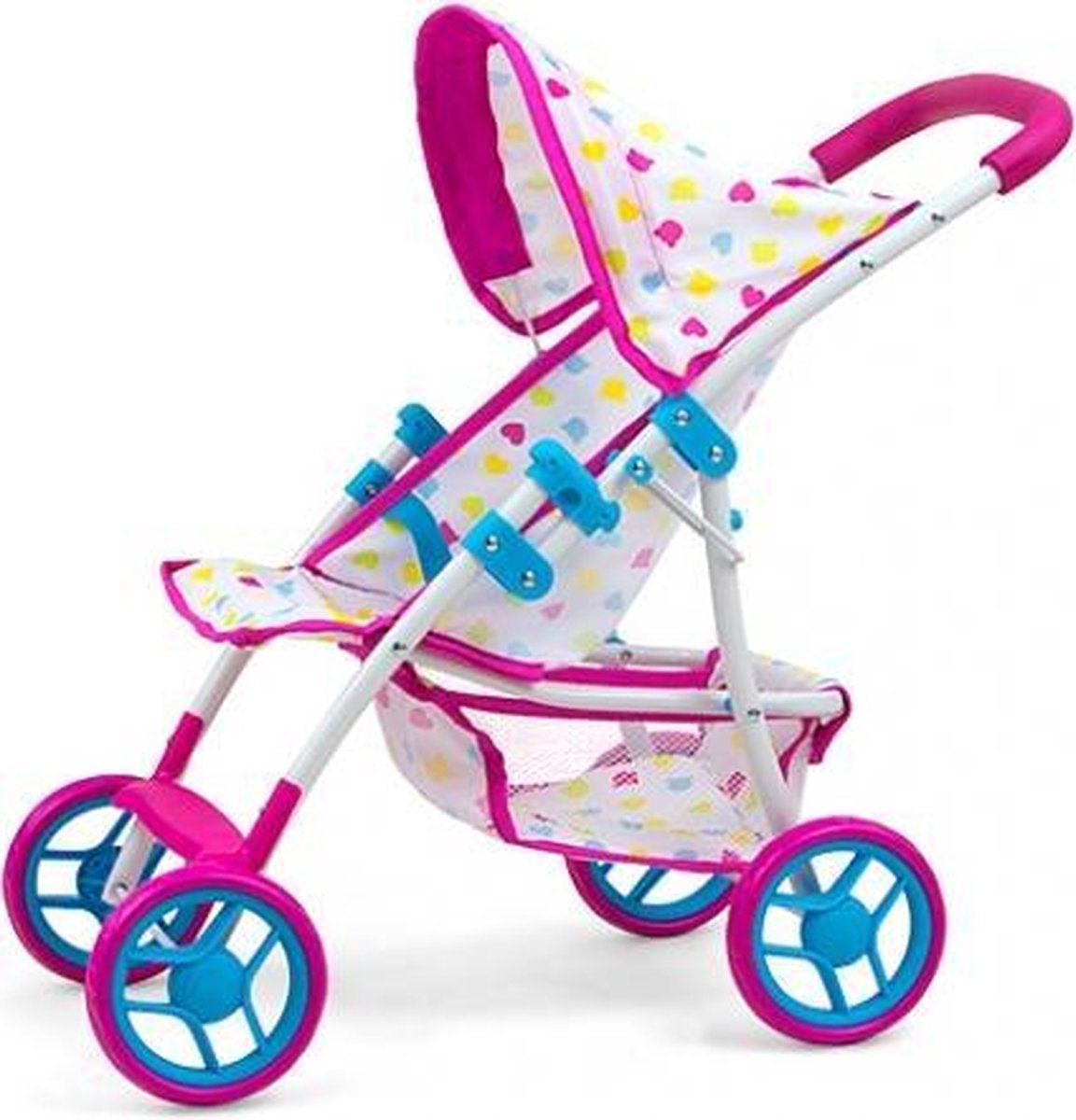 poppenwagen Natalie Candy meisjes 54 cm roze/blauw