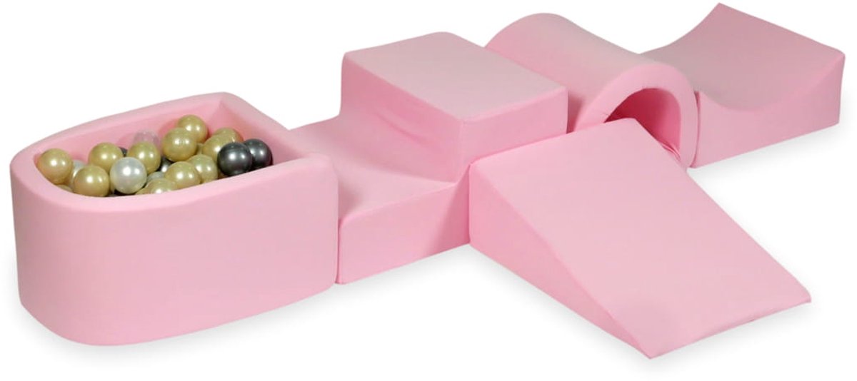 Foam speelset met brug en met microballenbad