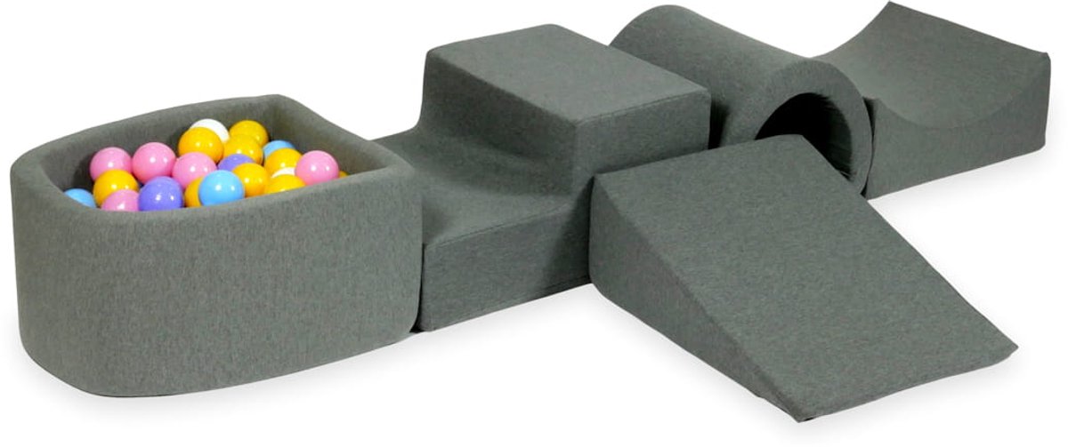 Foam speelset met brug en met microballenbad