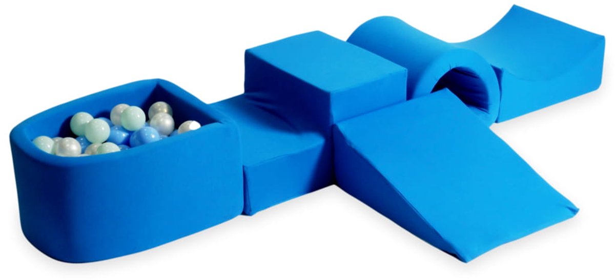 Foam speelset met brug en met microballenbad