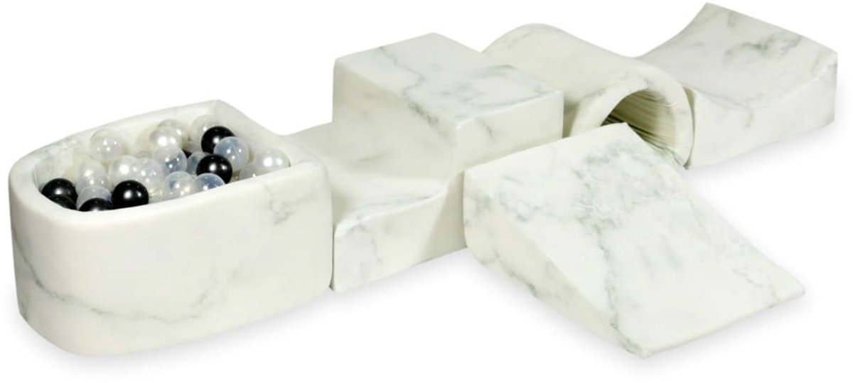 Foam speelset met brug en met microballenbad