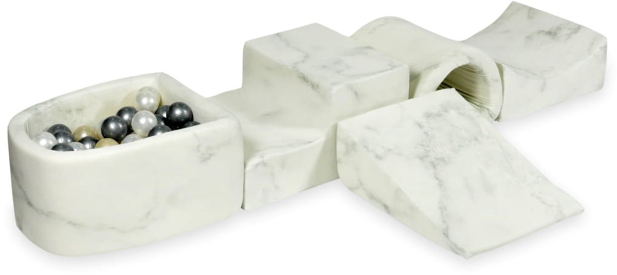 Foam speelset met brug en met microballenbad