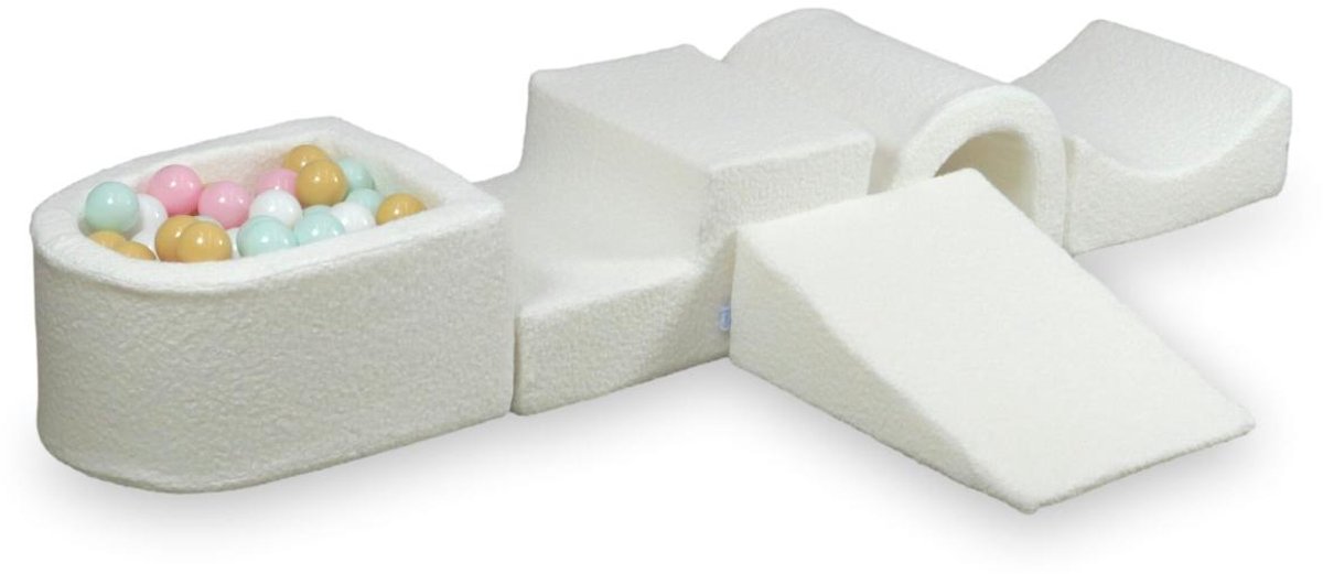 Foam speelset met brug en met microballenbad