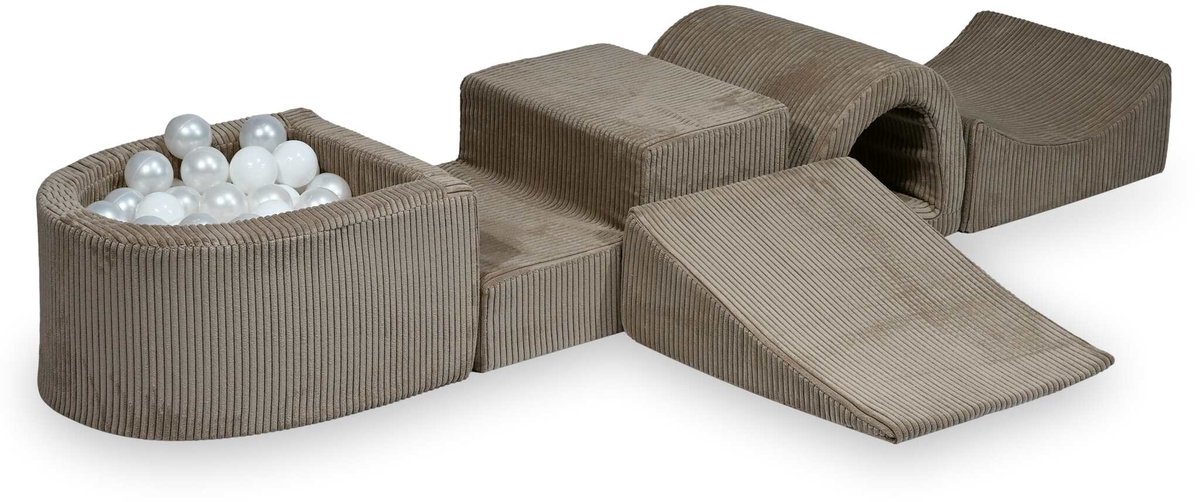 Foam speelset met brug en met microballenbad Corduroy