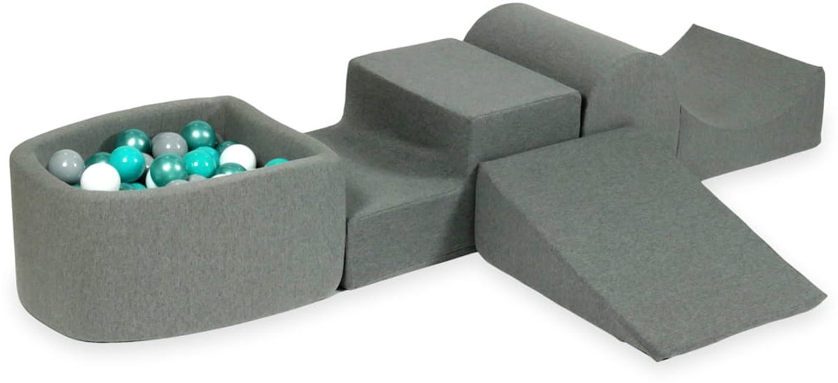 Foam speelset met heuvel en met microballenbad