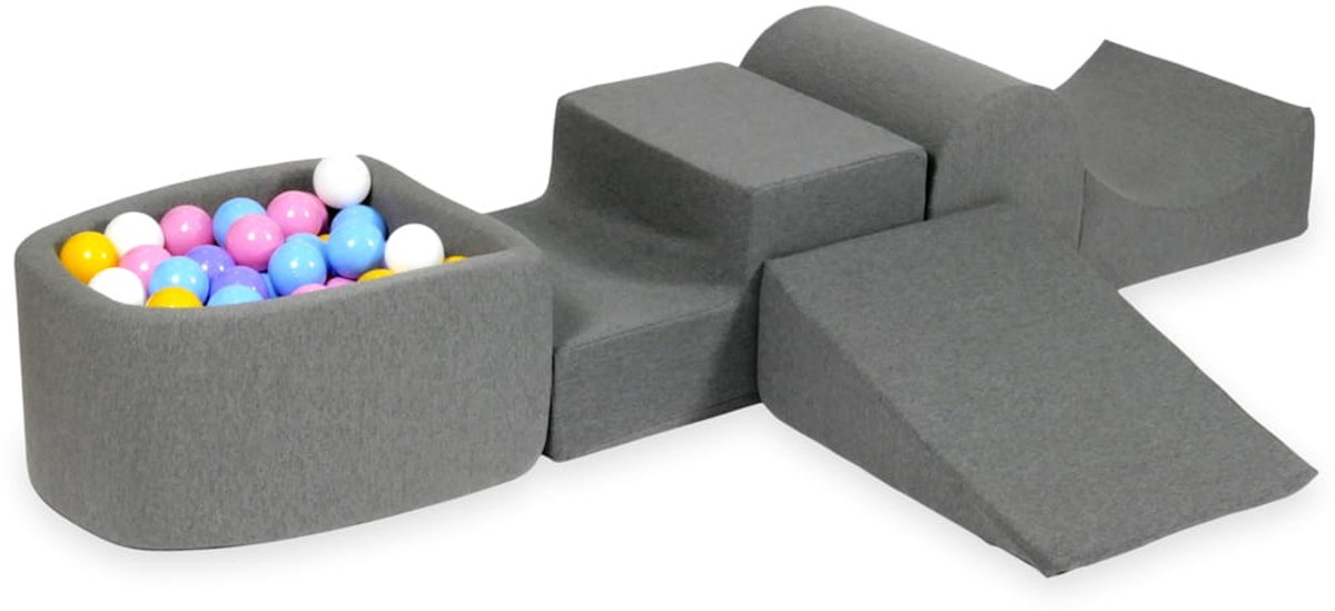 Foam speelset met heuvel en met microballenbad