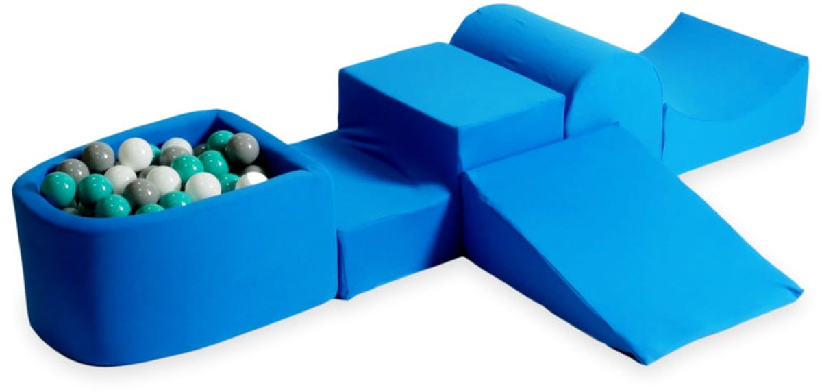 Foam speelset met heuvel en met microballenbad