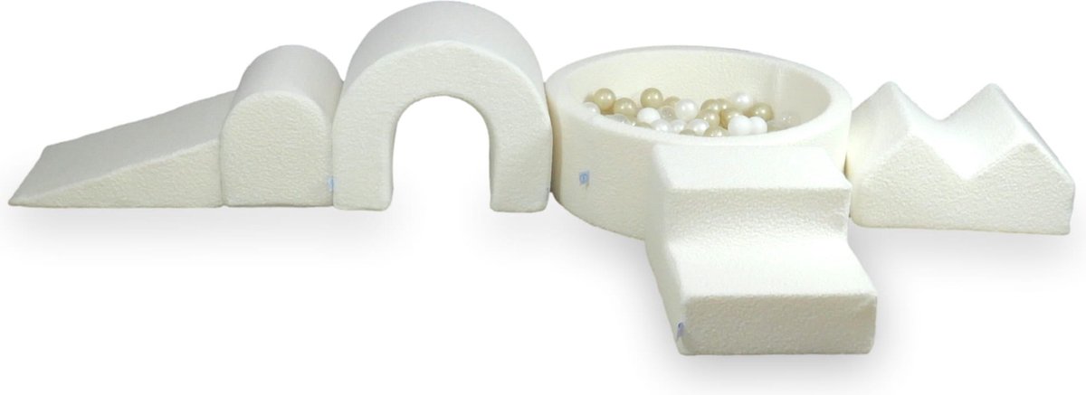 Foam speelset met rond ballenbad + 5 elementen