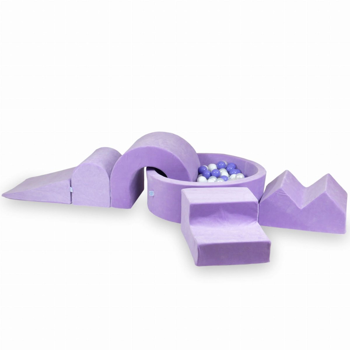 Foam speelset met rond ballenbad + 5 elementen