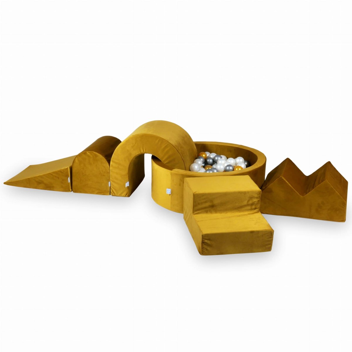 Foam speelset met rond ballenbad + 5 elementen