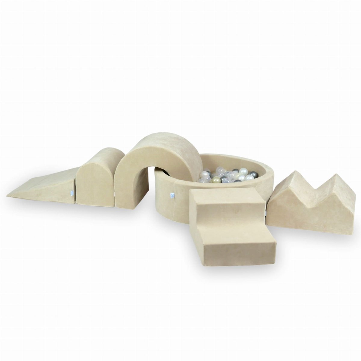 Foam speelset met rond ballenbad + 5 elementen