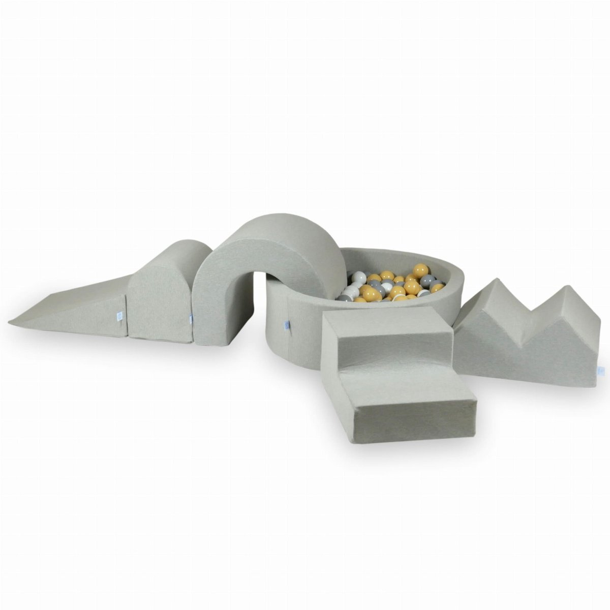 Foam speelset met rond ballenbad + 5 elementen