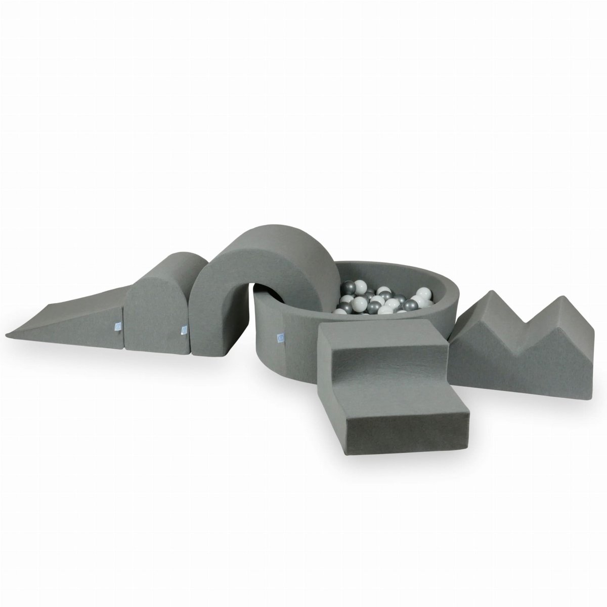 Foam speelset met rond ballenbad + 5 elementen
