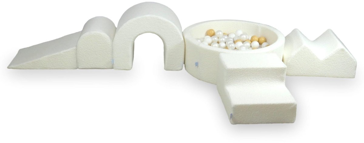 Foam speelset met rond ballenbad + 5 elementen