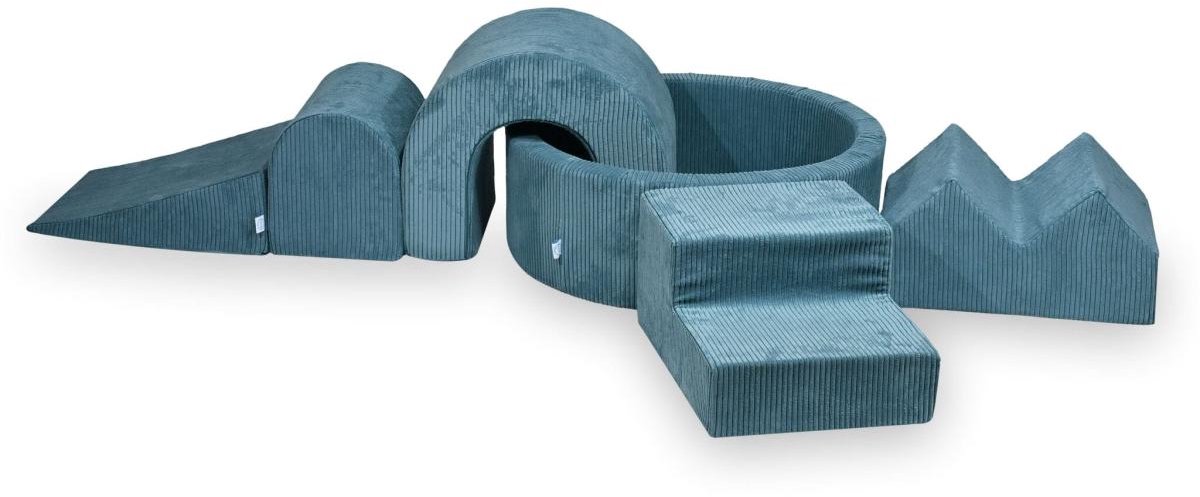 Foam speelset met rond ballenbad 90x30 Corduroy + 5 elementen