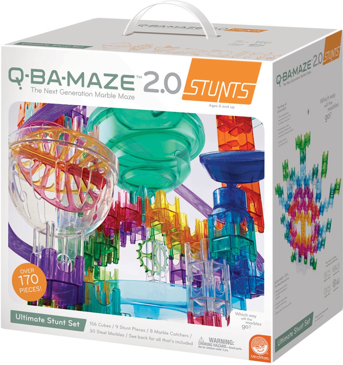 Q-Ba-Maze knikkerbaan ULTIMATE Stunt set