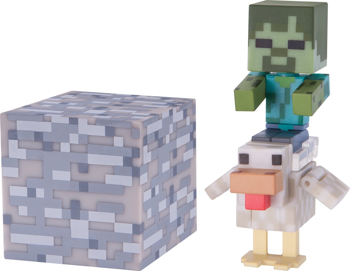 MINECRAFT Chicken Jockey Pack - Speelfiguur