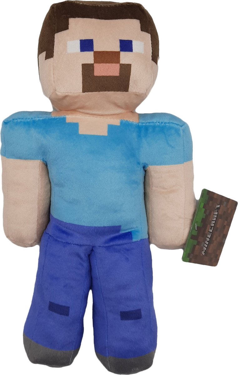 Minecraft - Steve - Knuffel - Pluche - Officiële Licentie - Plushie Speelgoed - 34 cm