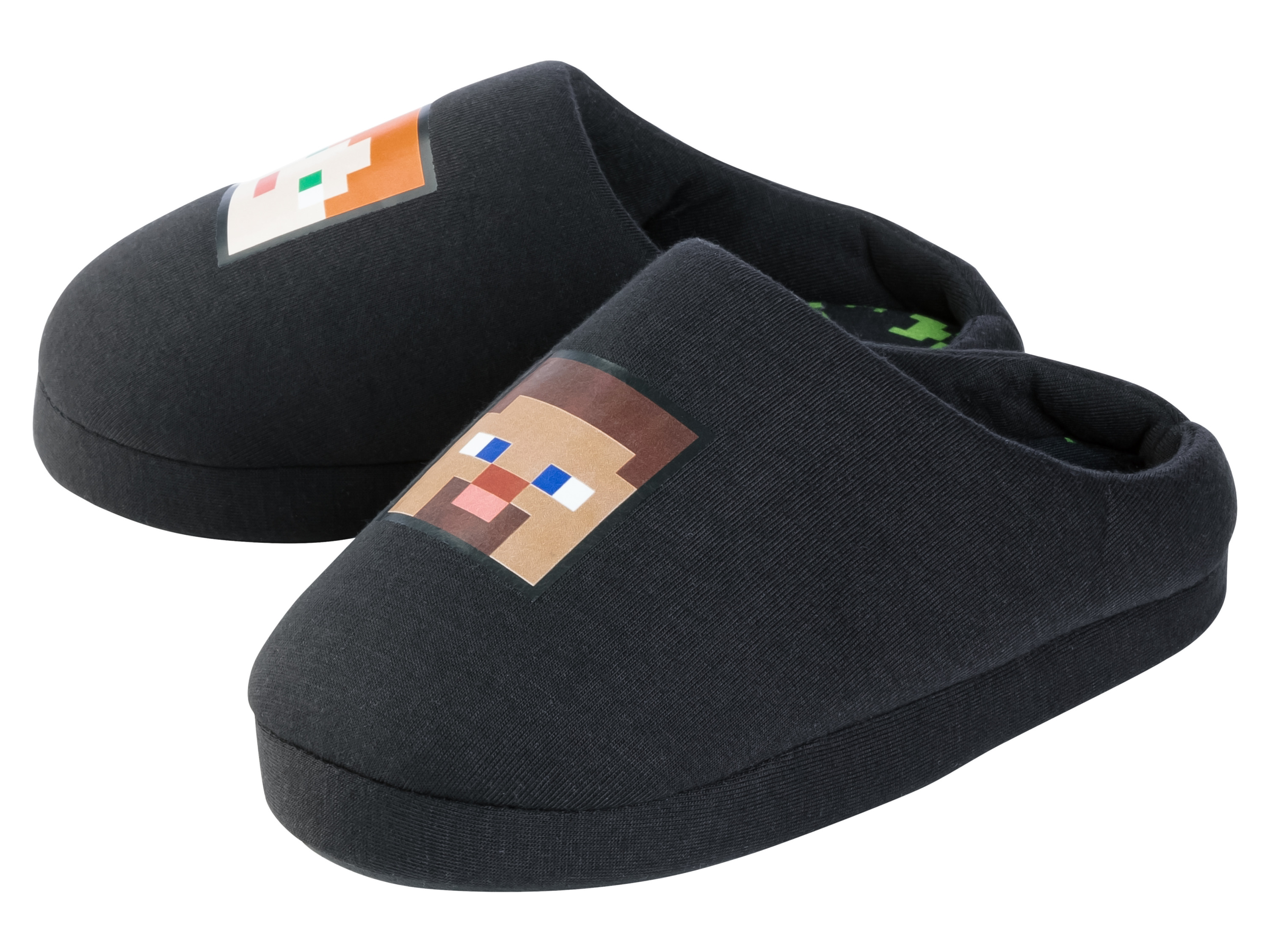 Minecraft Kinder pantoffels (34/35, Zwart)