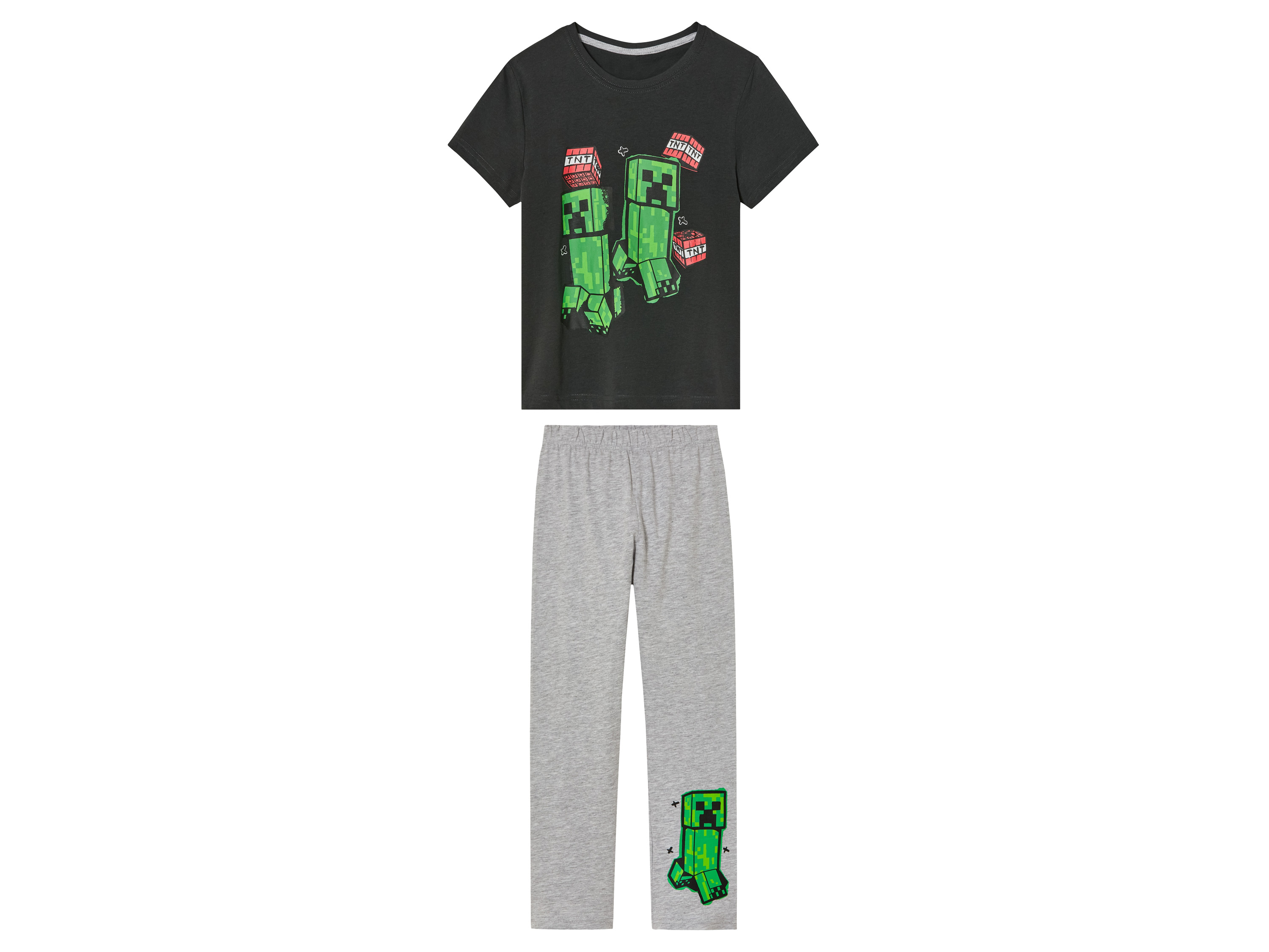 Minecraft Kinderen pyjama (Antraciet, 146/152)