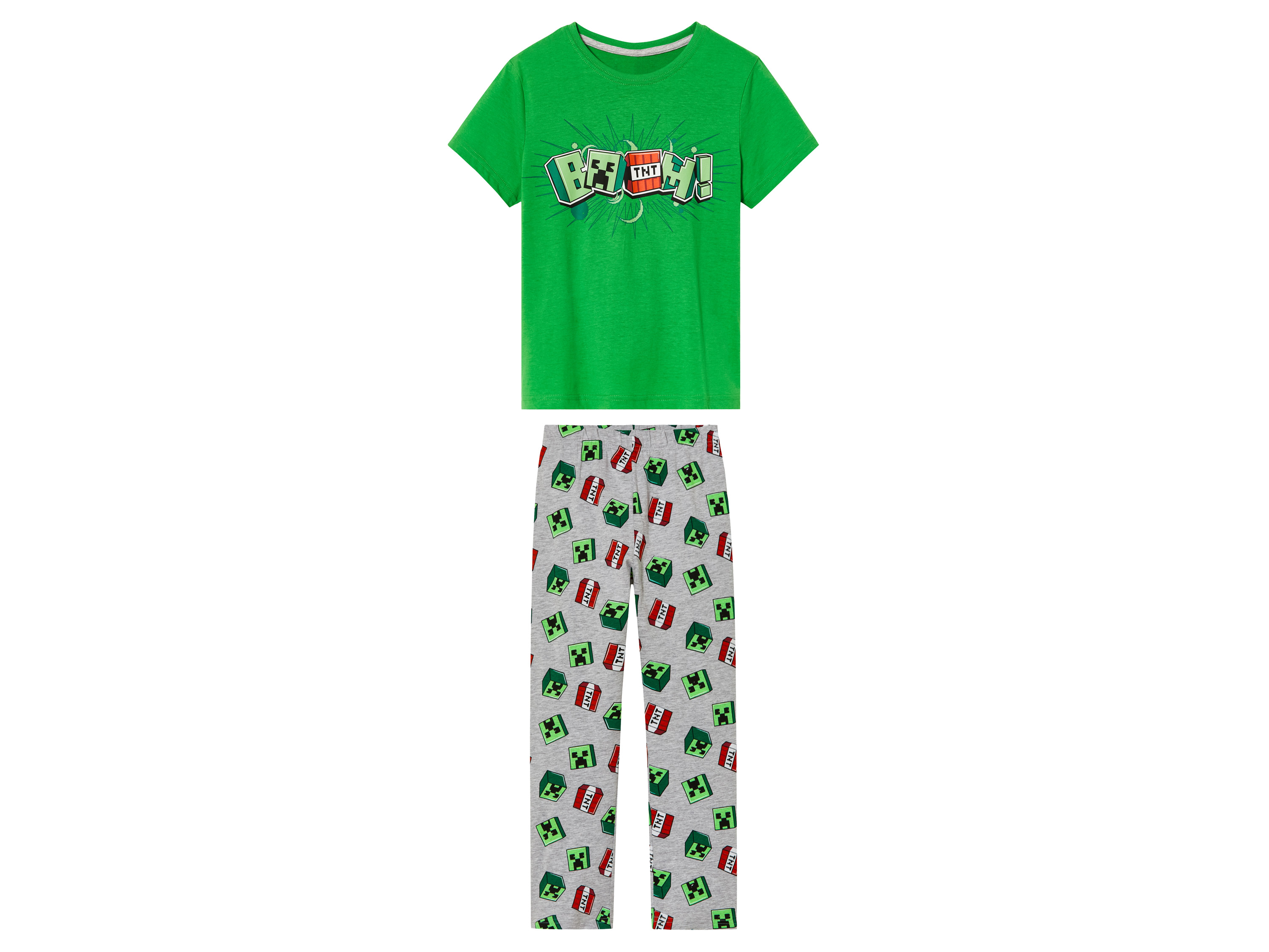 Minecraft Kinderen pyjama (Groen, 110/116)