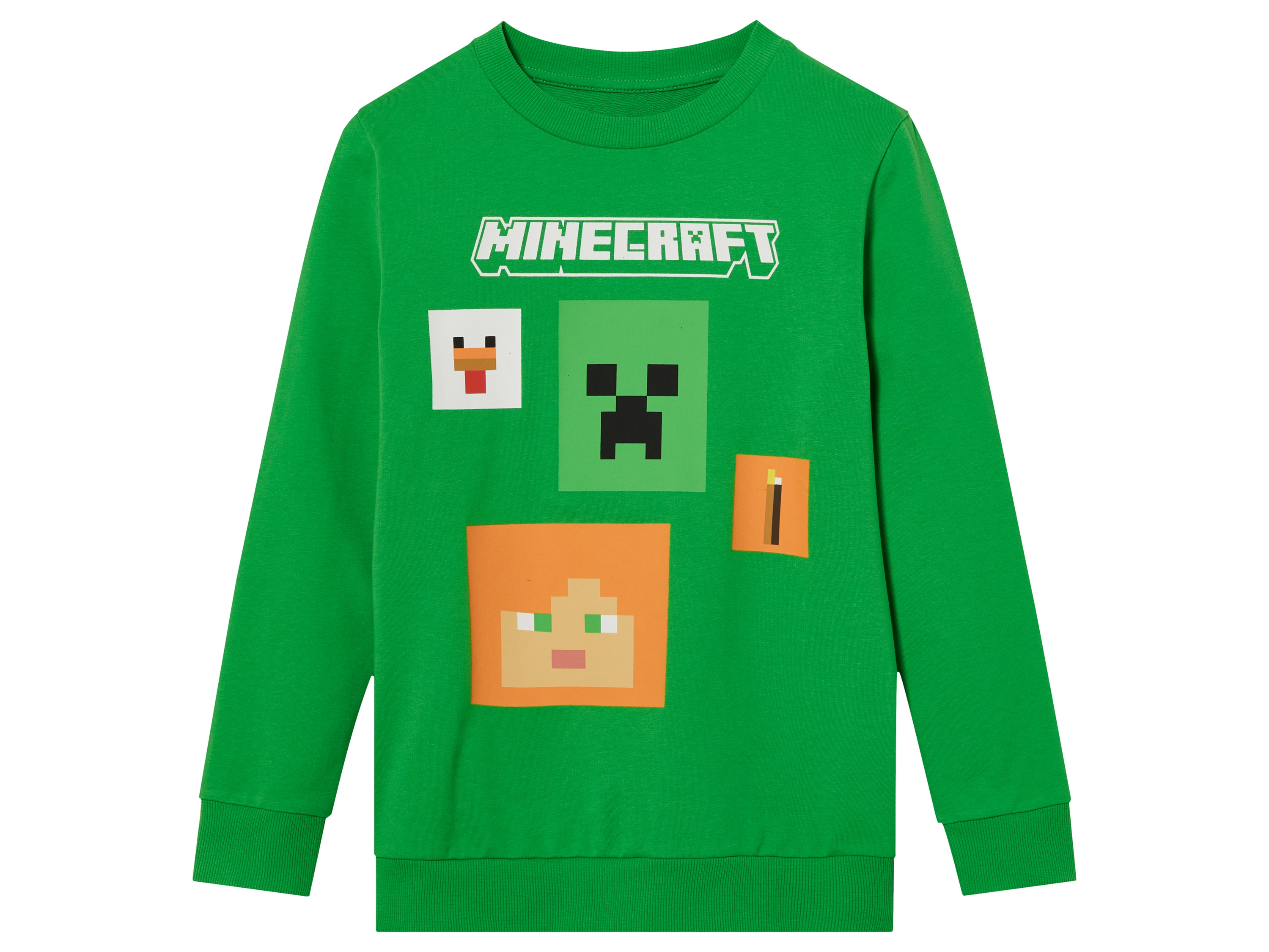 Minecraft Kinderen sweatshirt (Groen, 146/152)