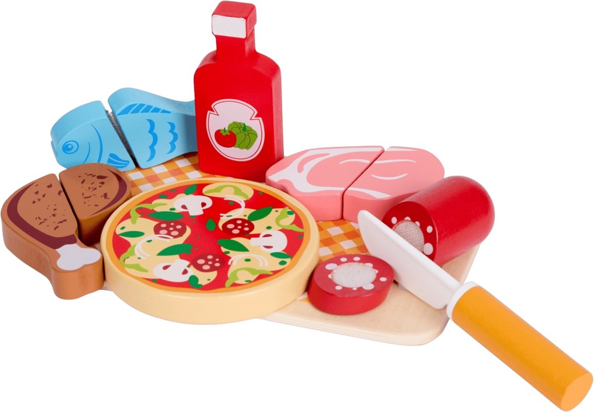   Houten Etenswaren Set – Inclusief Klittenband – FSC®-gecertificeerd – Vanaf 18 Maanden