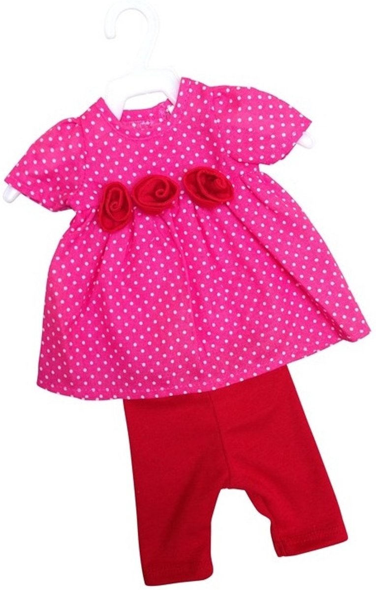 Mini Mommy Poppenjurk Met Rozen 29-32 Cm