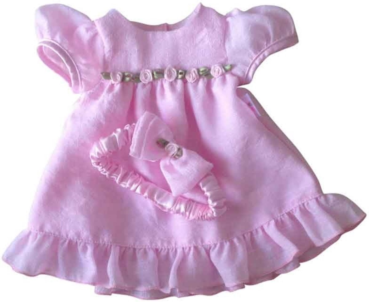 Poppenkleding Zomerjurk + Hoofdband Mini Mommy Roze Meisjes 33-37 Cm