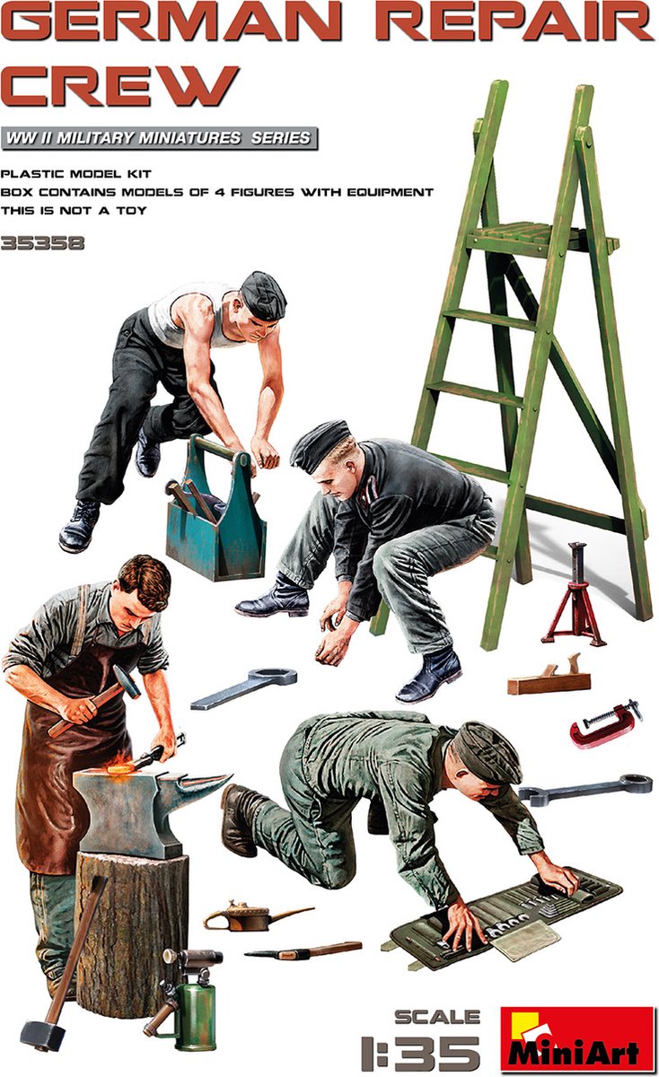 1:35 MiniArt 35358 German Repair Crew WWII Plastic kit