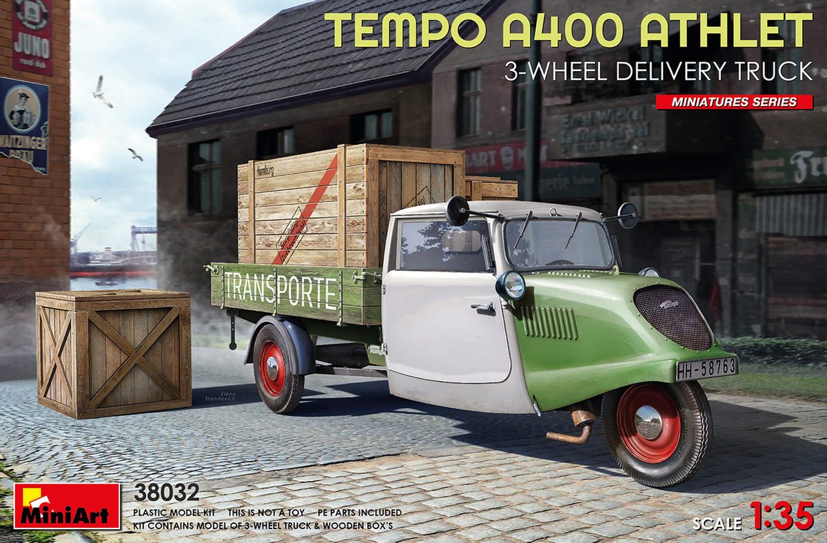 1:35 MiniArt 38032 Tempo A 400 Athlet 3-Wheel Delivery Truck Plastic kit