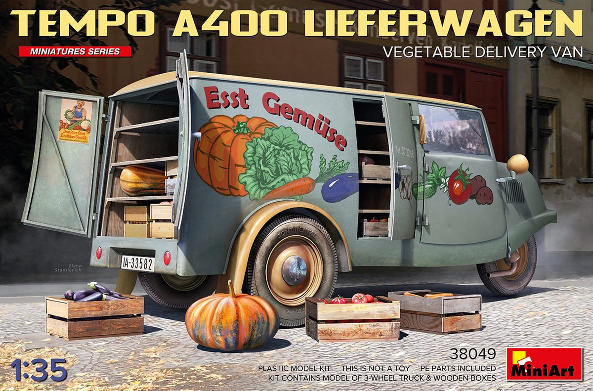 1:35 MiniArt 38049 Temp A400 Lieferwagen - Vegetable Delivery Van Plastic kit