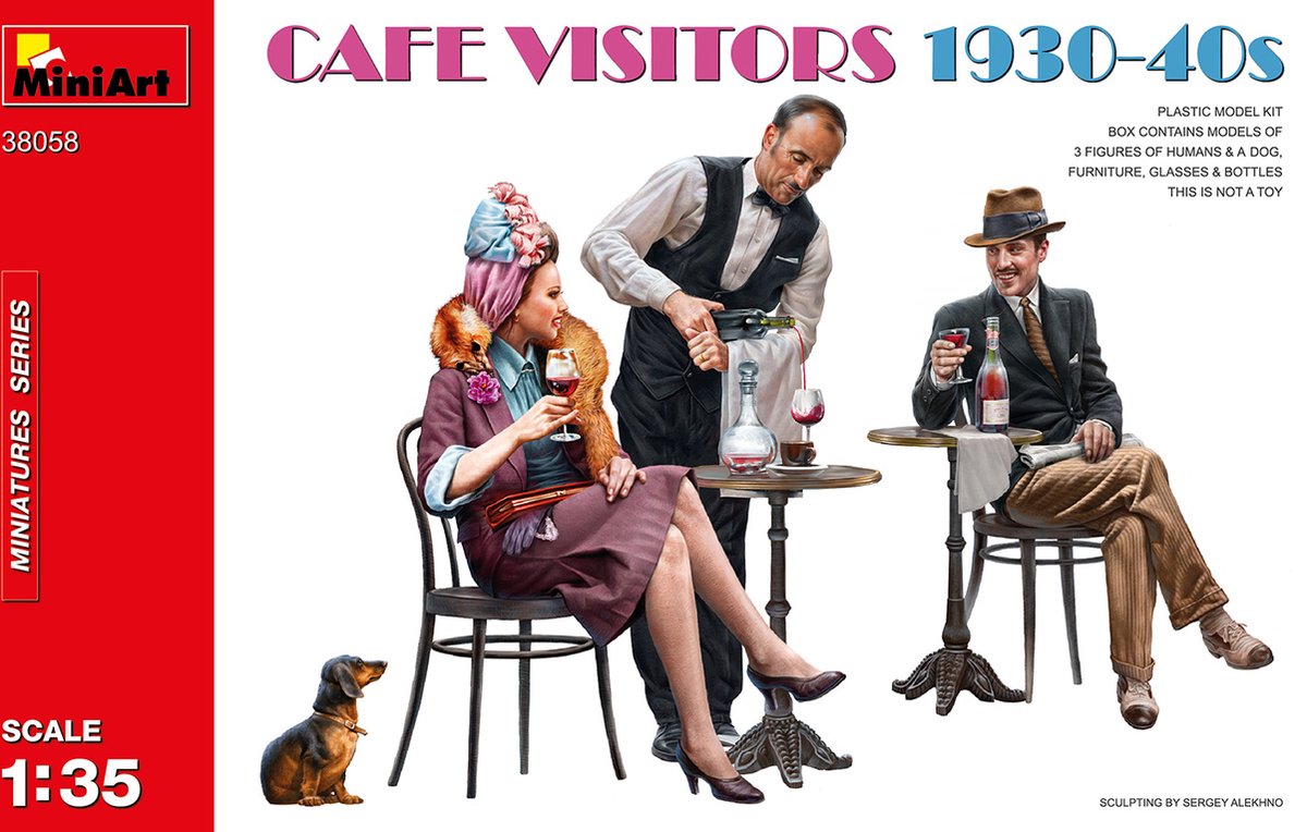 1:35 MiniArt 38058 Cafe Visitors 1930-40s Plastic kit