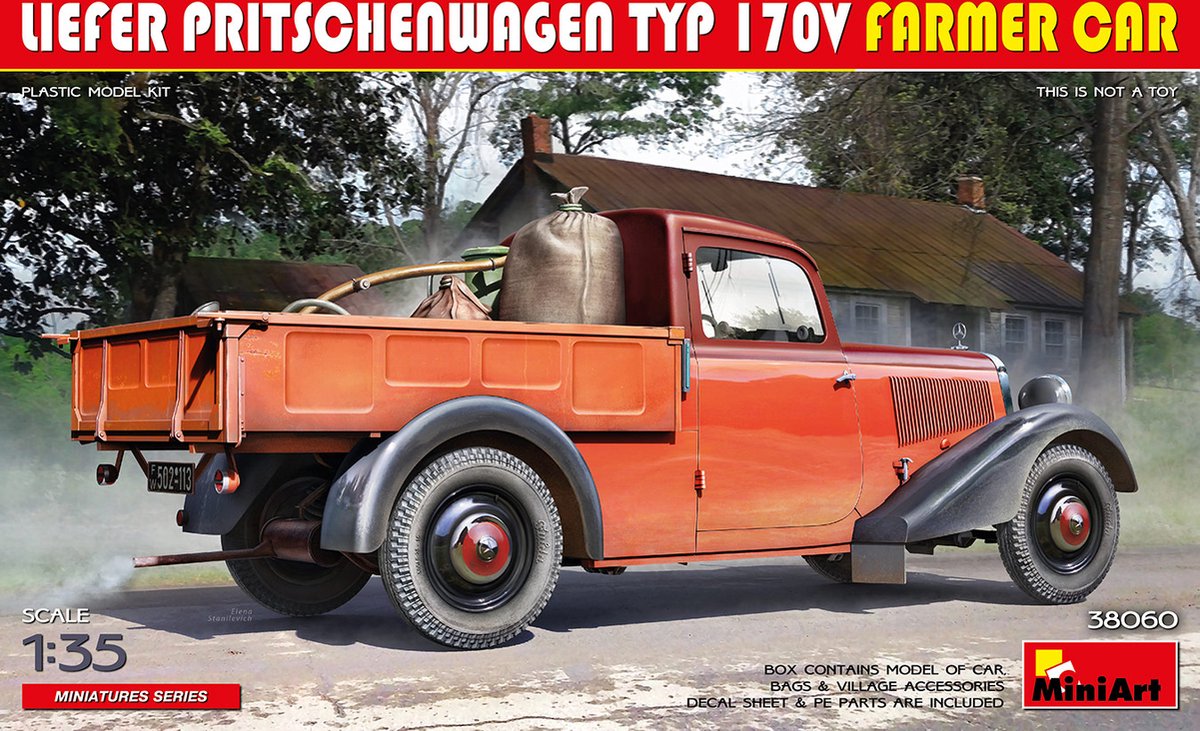 1:35 MiniArt 38060 Liefer Pritschenwagen TYP 170V Farmer Car Plastic kit