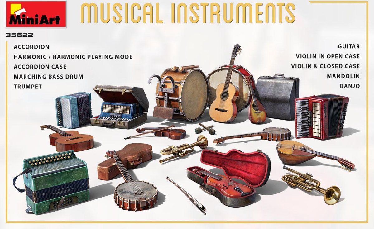 1:35 Miniart 35622 Musical instruments