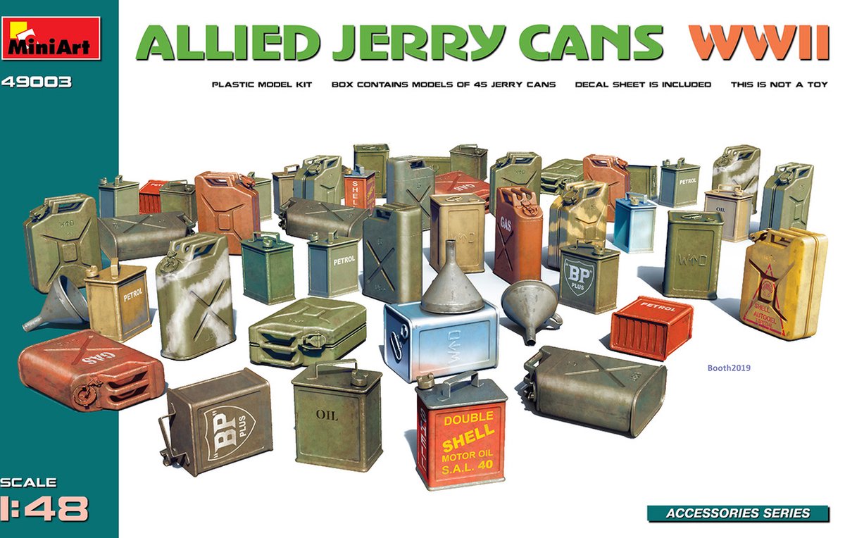 1:48 MiniArt 49003 Allies Jerry Cans set WWII Plastic kit