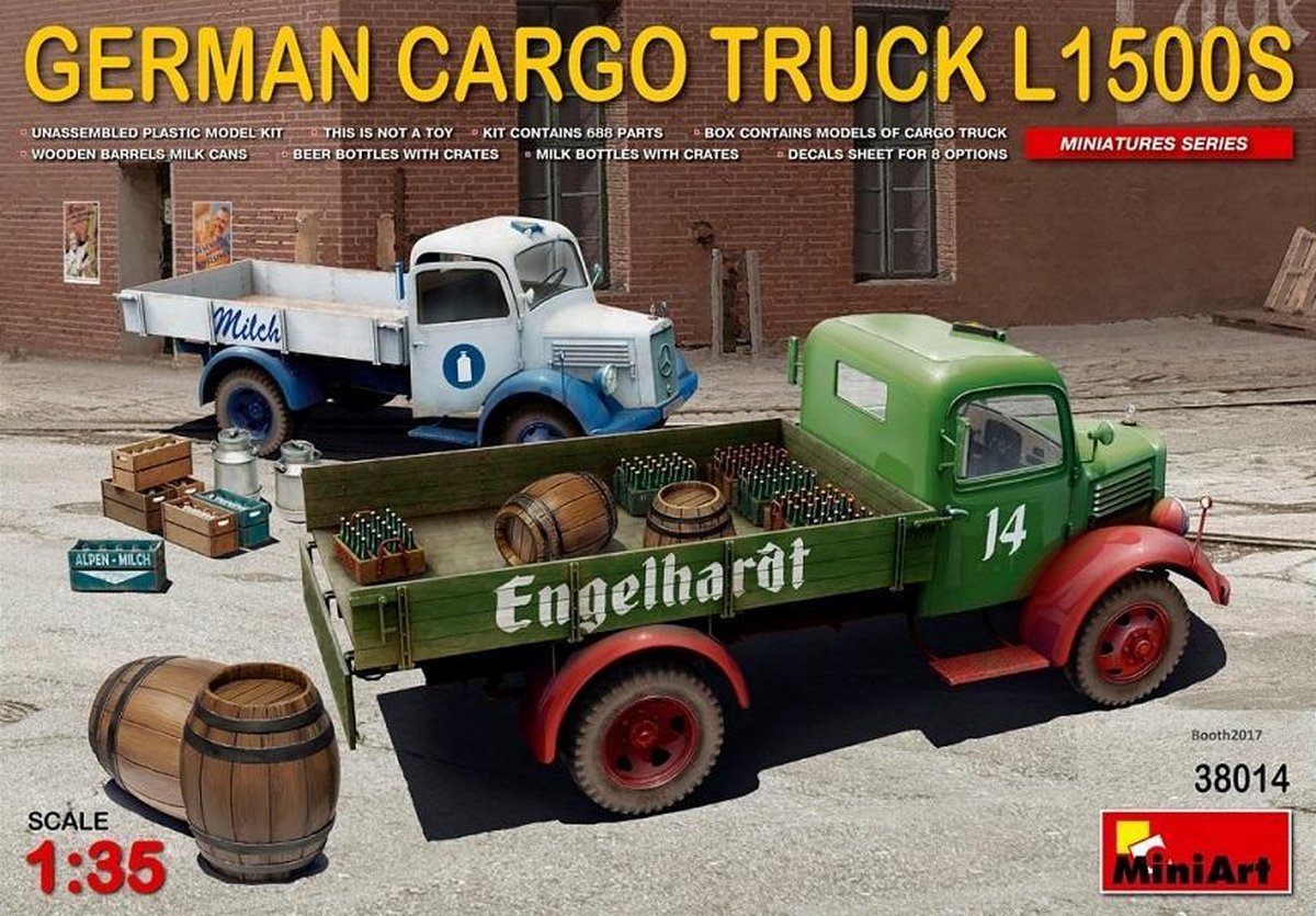 German Cargo Truck Mercedes Benz L1500S Type (modelbouw, 1:35)