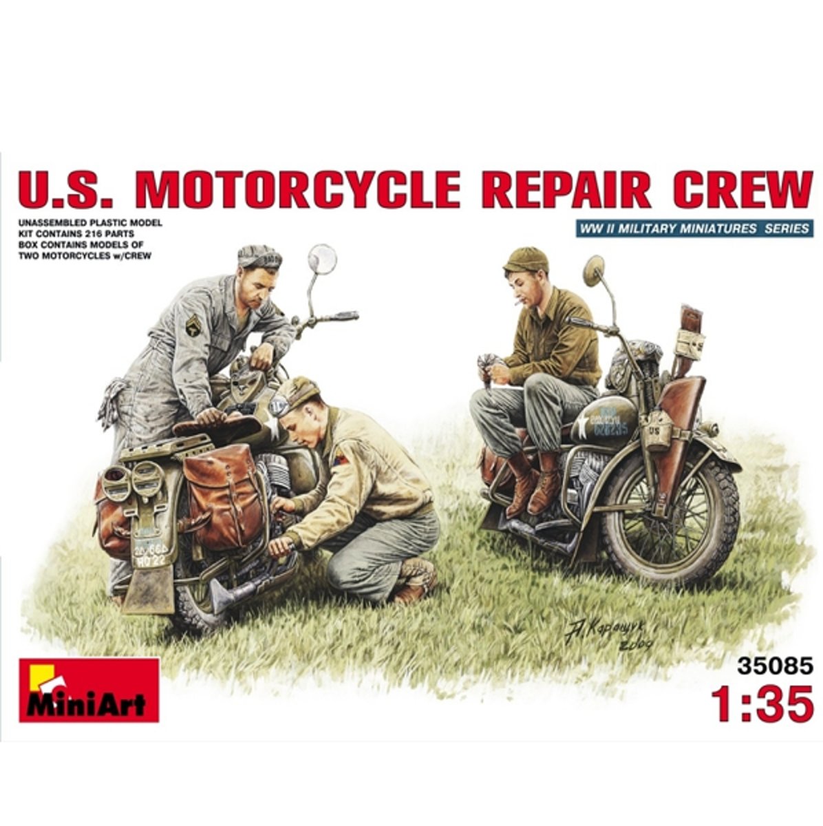 MINI-ART 1:35 U.S. Motorcycle Repair Crew