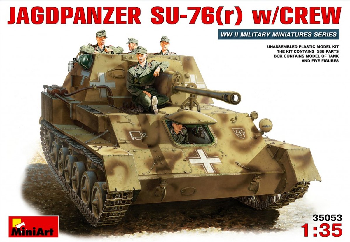 MINIART GERMAN Jagdpanzer SU-76(R) with Crew