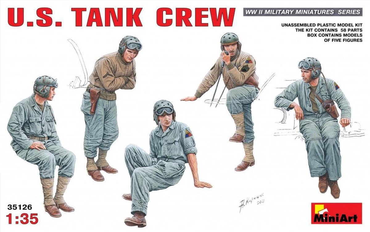 MiniArt . U.S. Tank Crew + Tamiya lijm