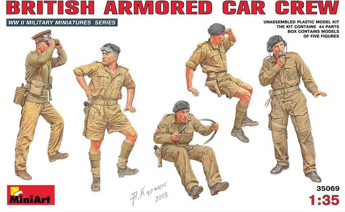 MiniArt British Armored Car Crew + Tamiya lijm