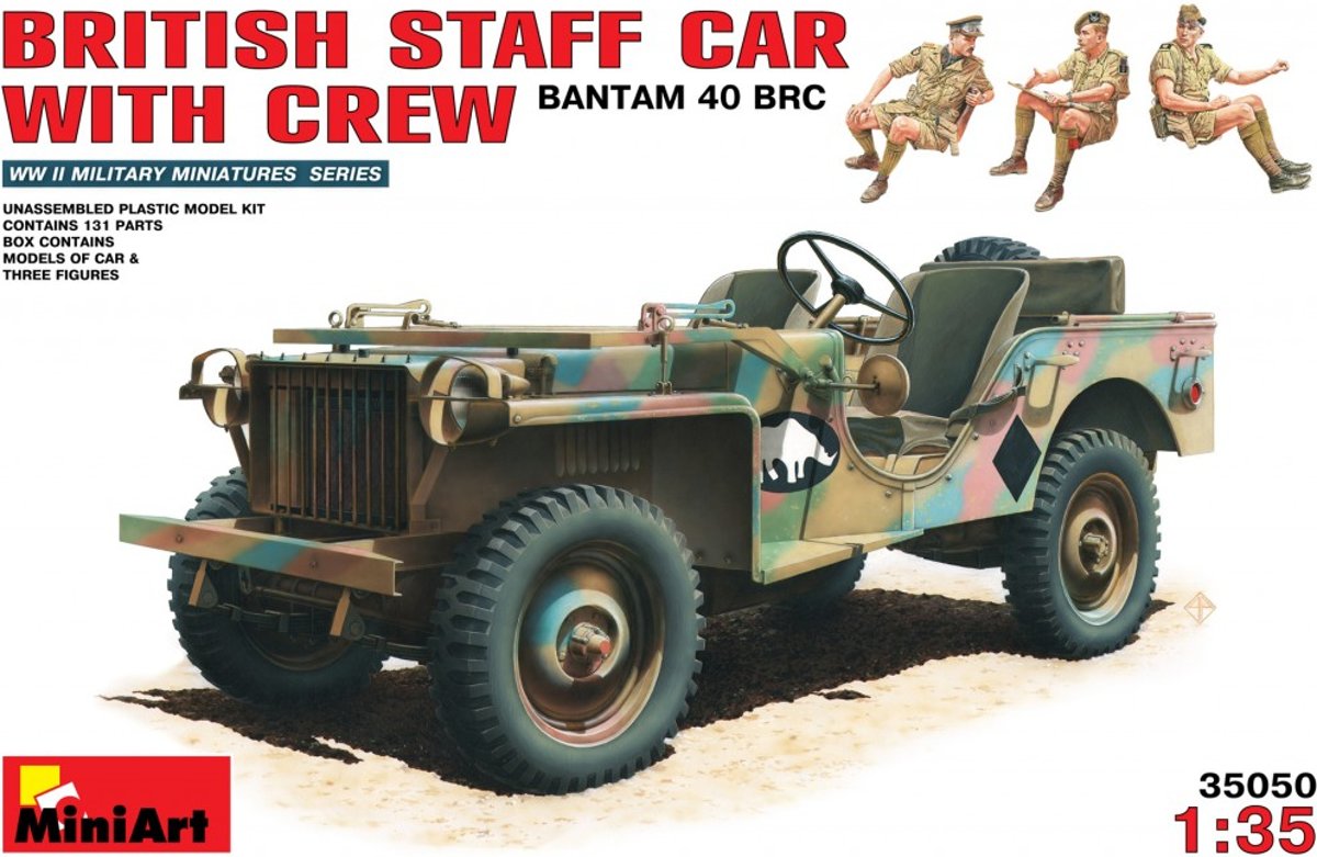 MiniArt British Staff Car w/Crew + Tamiya lijm