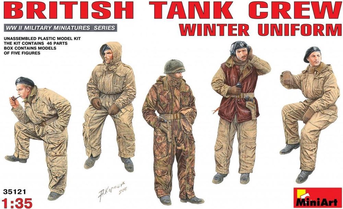 MiniArt British Tank Crew. Winter Uniform + Tamiya lijm