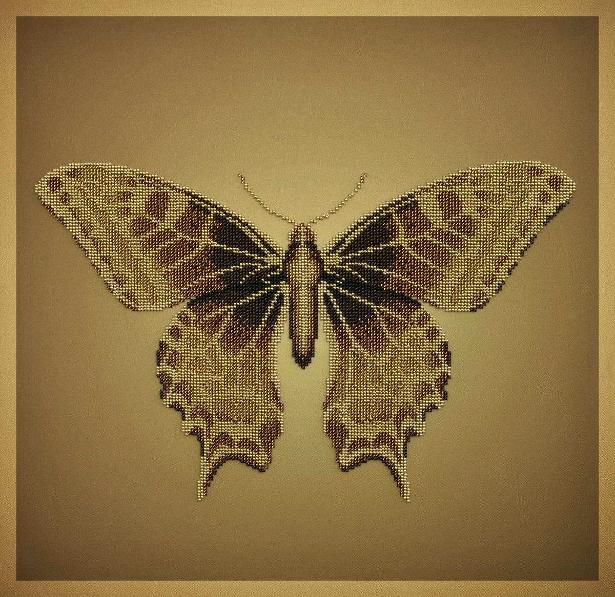 MiniArt Crafts, Golden Butterfly, 40x40 cm (nivo: moeilijk)